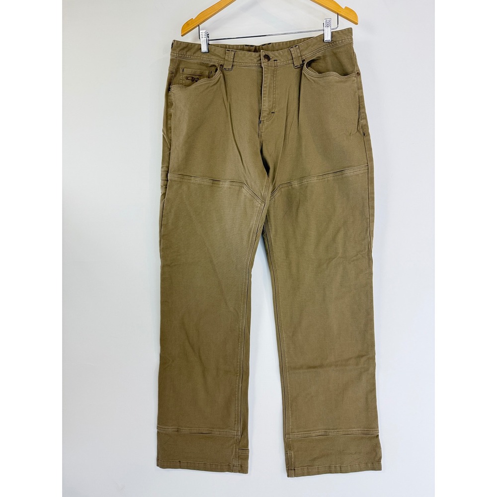 Outdoor Research Deadpoint Pants Mens 36 Tan Canvas Articulated Utility 55817